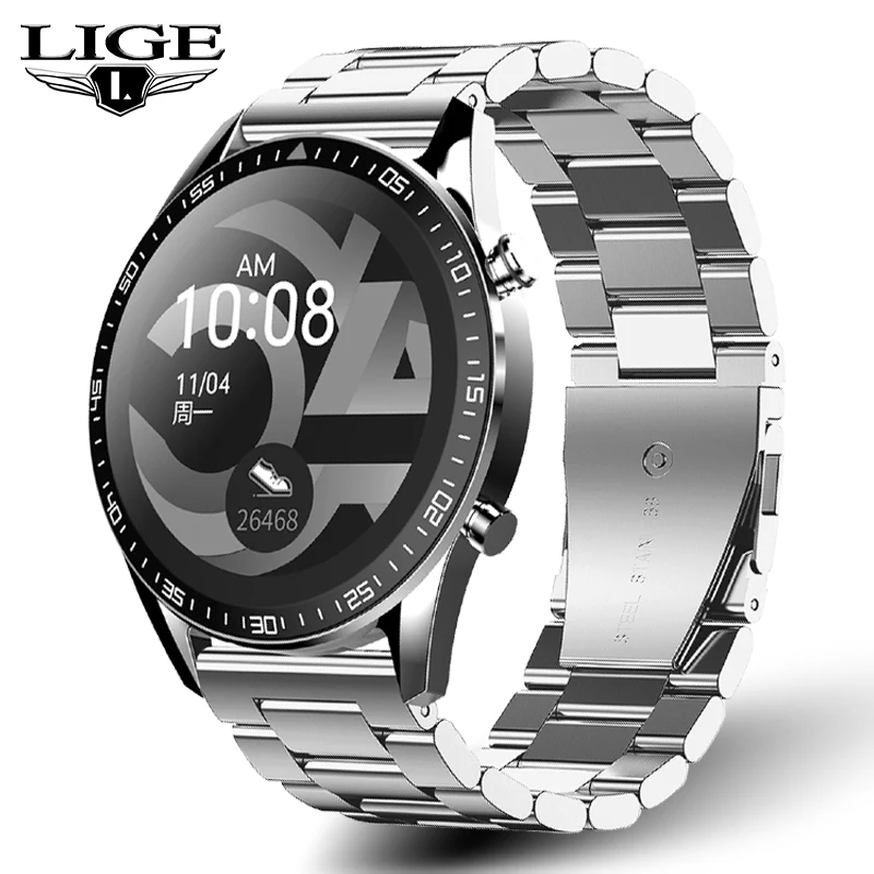 

Смарт-часы LIGE для мужчин и женщин, модные спортивные Смарт-часы с сенсорным экраном, фитнес-браслет для Android и iOS