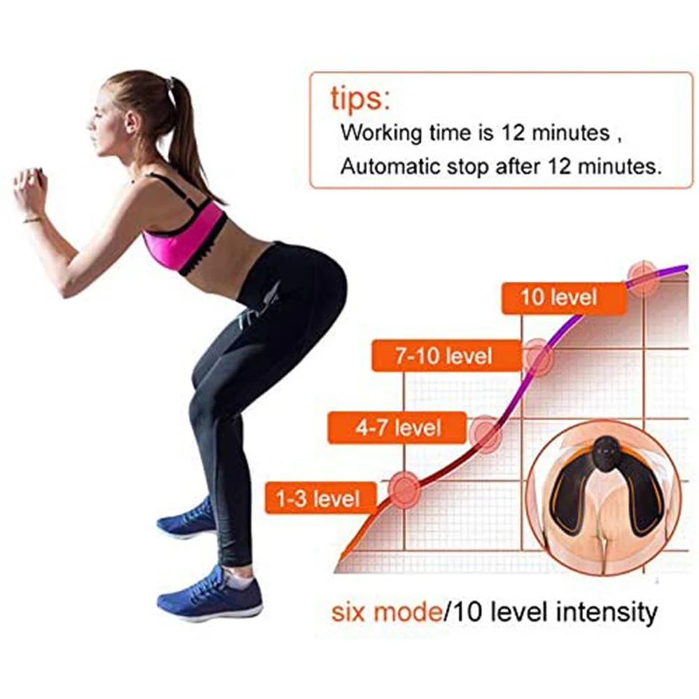 Электрический EMS Интеллектуальный тренажер для бедер ягодиц массажер лифтинга