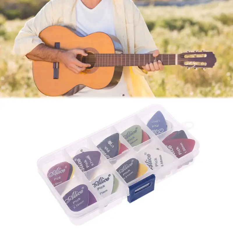 

Guitar Pick 40in1 Case Set Plastic Mix 0.58-1.50 Color Random