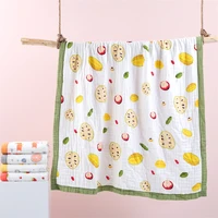 new cartoon muslin towel for baby blanket swaddle bath towel newborns washcloth wipe bedding supplies 110x110cm
