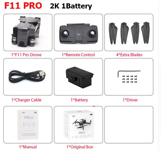 SJRC F11 gps 5G Wifi FPV с камерой 1080P 25 минут время полета бесщеточный складной рычаг селфи RC Дрон Квадрокоптер - Цвет: F11 PRO 2K 1Battery