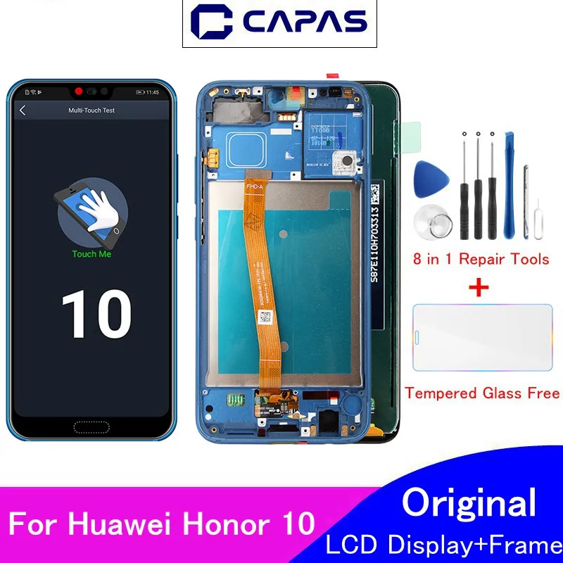 Оригинал для Honor 10 ЖК-дисплей + рамка сенсорный экран huawei ЖК-дигитайзер Замена
