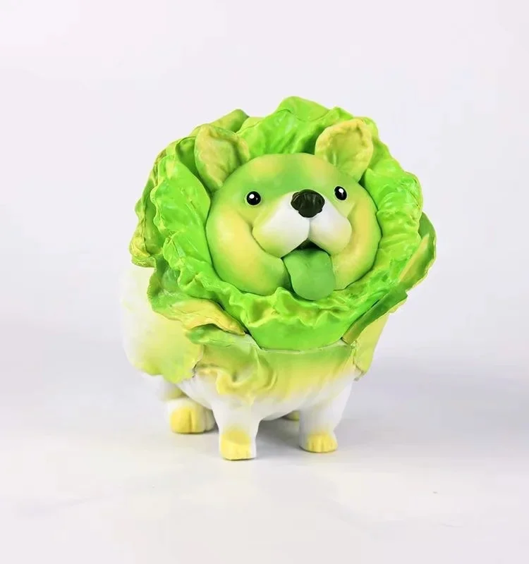 

Vegetable Elf Series Valentine's Day Gift Trendy Play Cabbage Dog The same Vegetable Elf Doll Figure Approximately 10cm