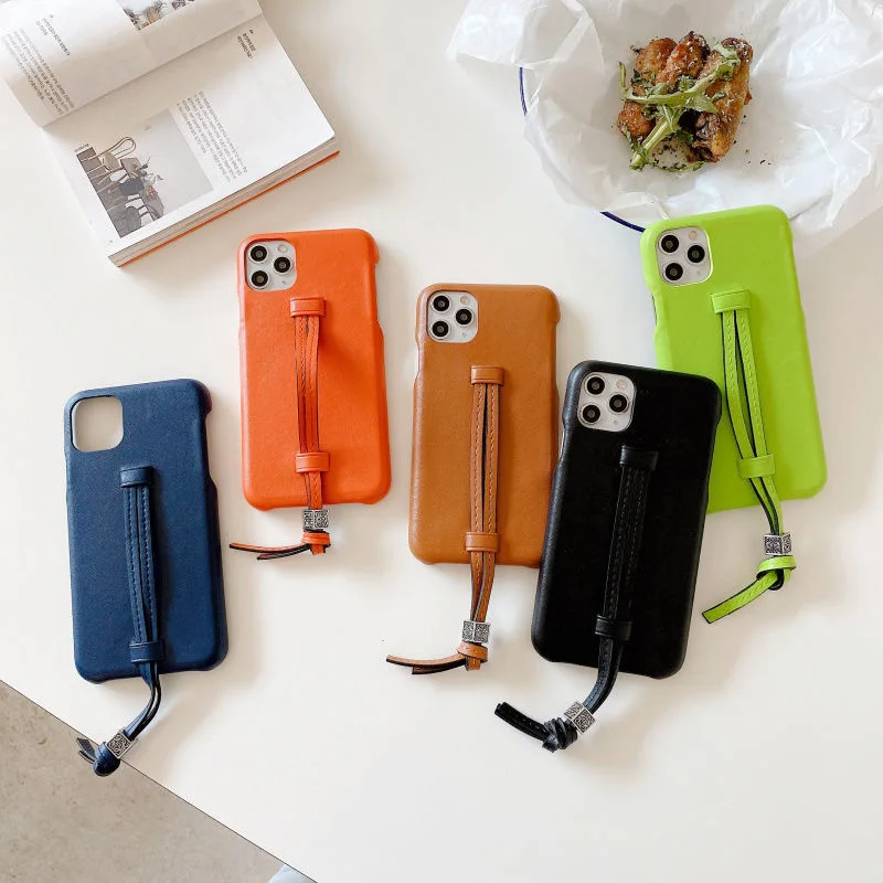 

Trendy mobile phone case wristband leather anti-drop for IPHONE CASE 12promax/12PRO/12/11promax/11/xr/XS/xsmax чехол на айфон 11