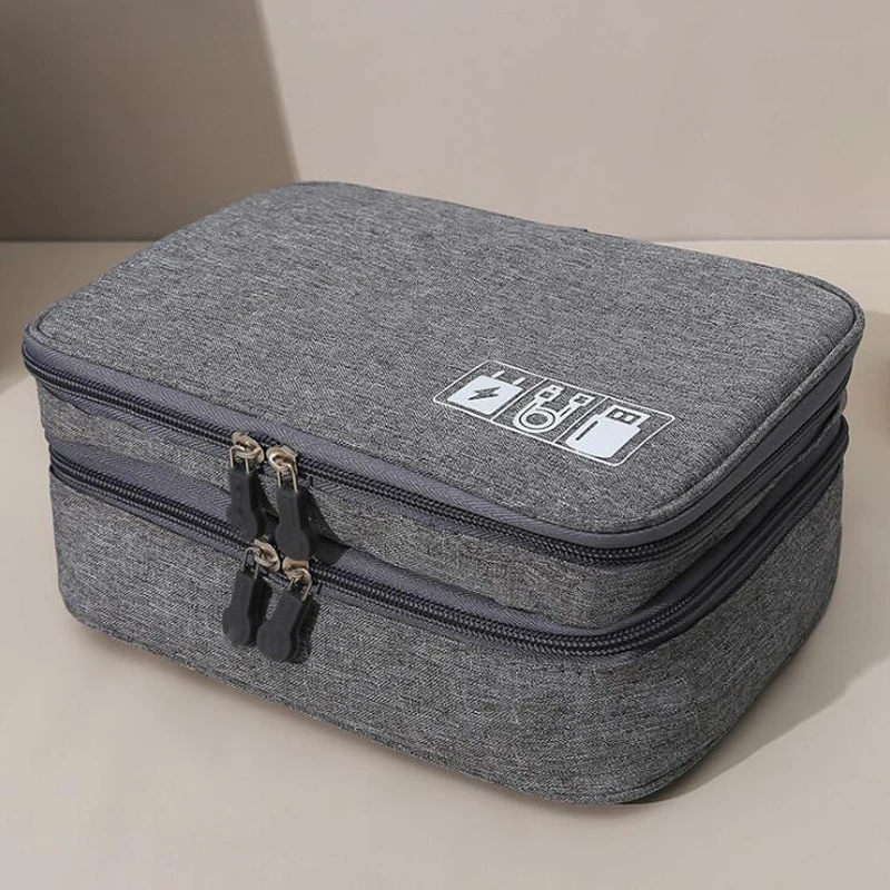

Travel Data Cable Bag Portable Digital USB Gadget Organizer Charger Wires Cosmetic Zipper Storage Waterproof Packs For Sundries