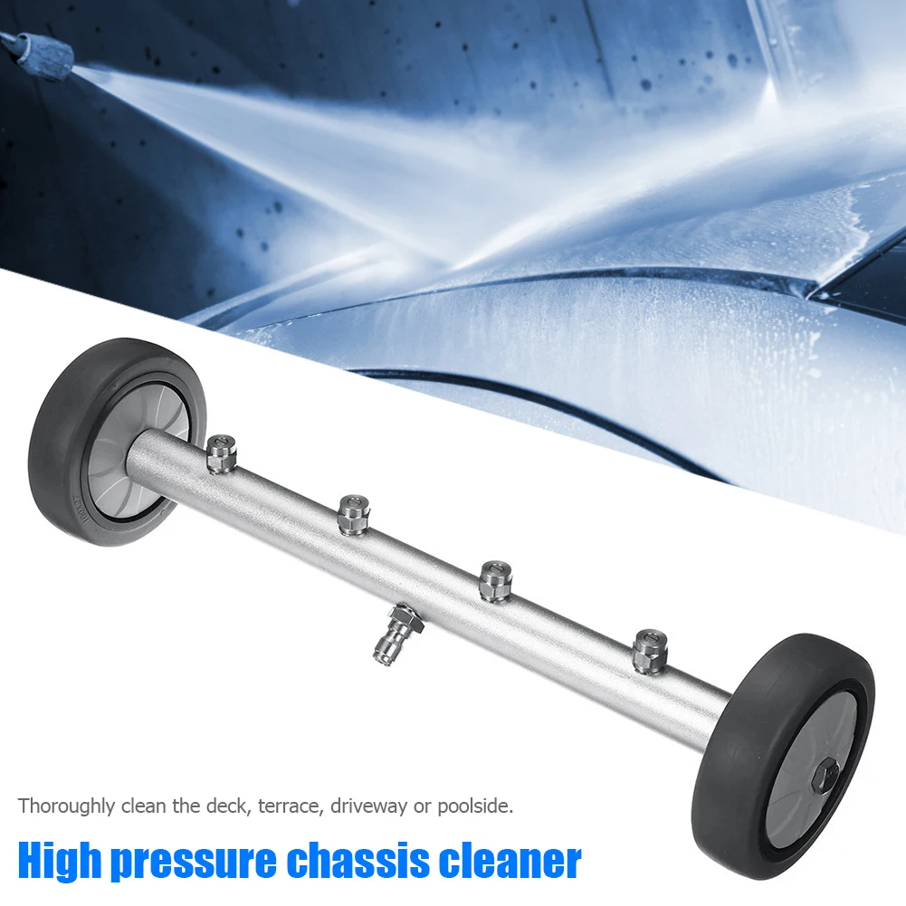 

16 inch Pressure Washer Undercarriage High Pressure Washer Car Wash Cleaner 4000 PSI Under Car Water Broom w 3 Extension Wands