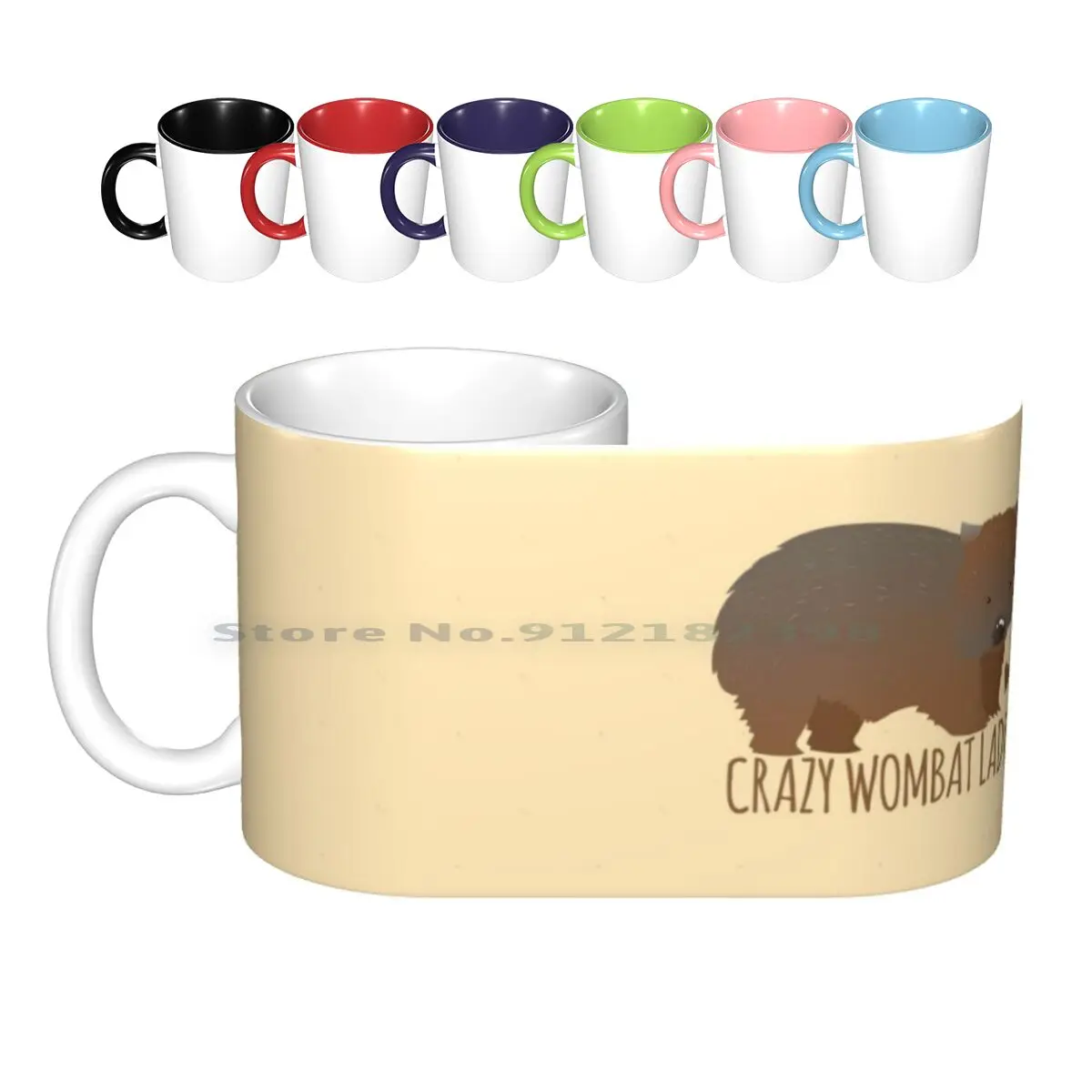 Сумасшедшая Женская Керамическая кружка Wombat кофейные чашки Кружка для молока и