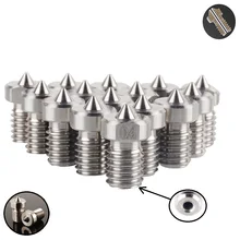 MEGA 12pcs 9pcs 6pcs E3D V5 V6 Titanium Alloy Nozzle M6 Thread 0.3mm 0.4mm 0.5mm 3D Printer Parts 1.75mm Filament