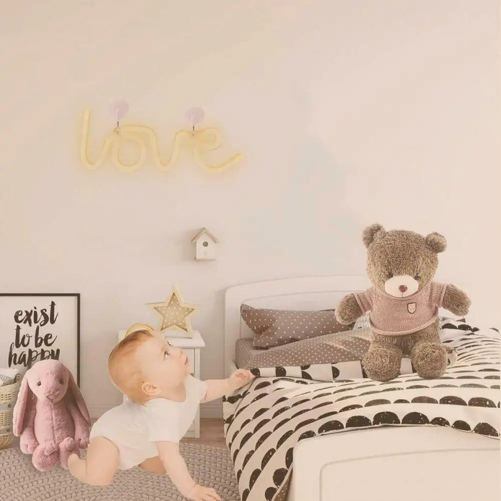 

Love Shape Night Light LED Neon Lights Sign Lamp Double Nightlight For Confessions Powered Christmas Wedding Indoor Y8U9