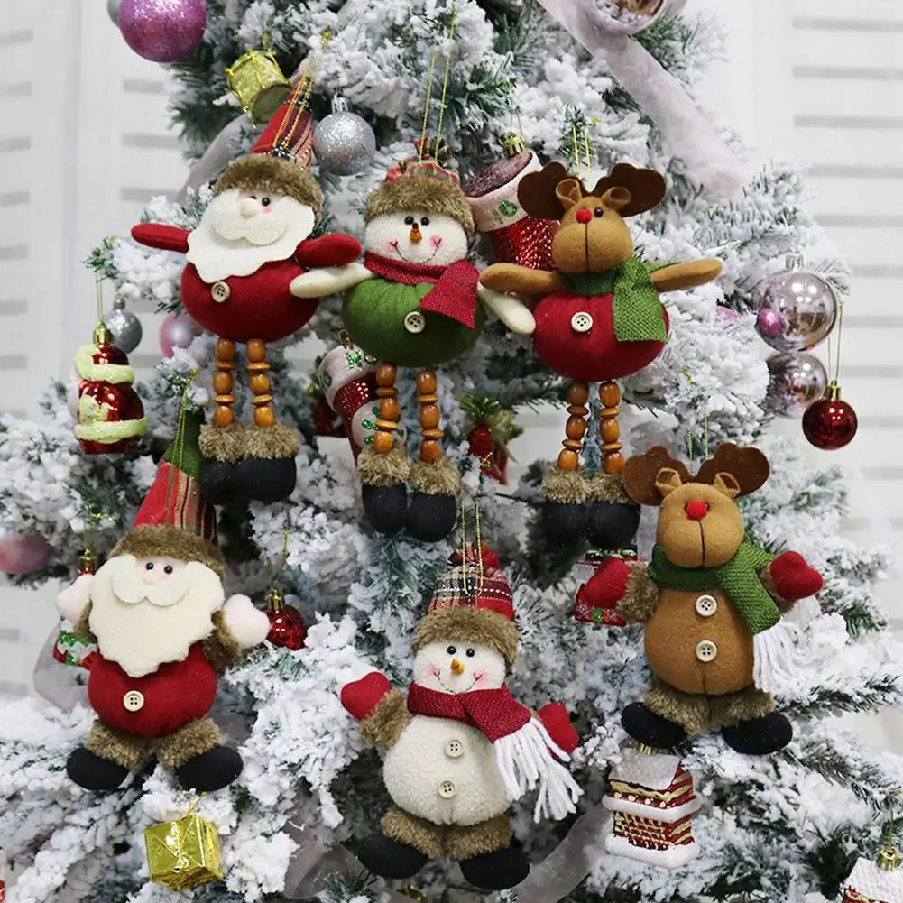 

Christmas Tree Hangings Pendants Christmas Doll Decoration Santa Snowman Elk Party Decorations Navidad Natal Gifts 6PCS/Set