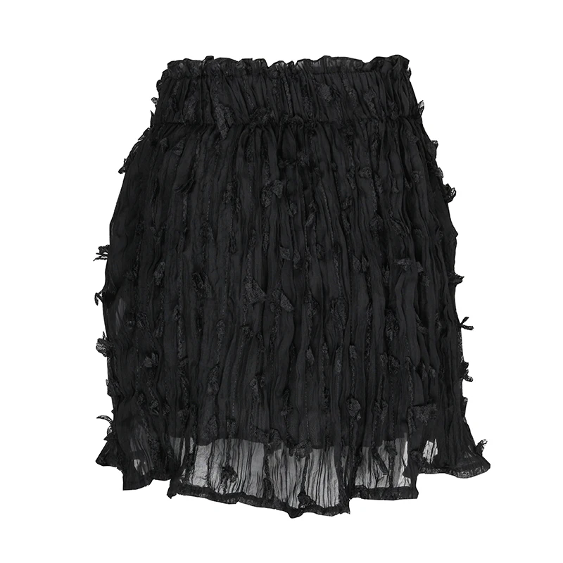 Летняя белая кружевная короткая юбка Новинка Лидер продаж милая плиссированная