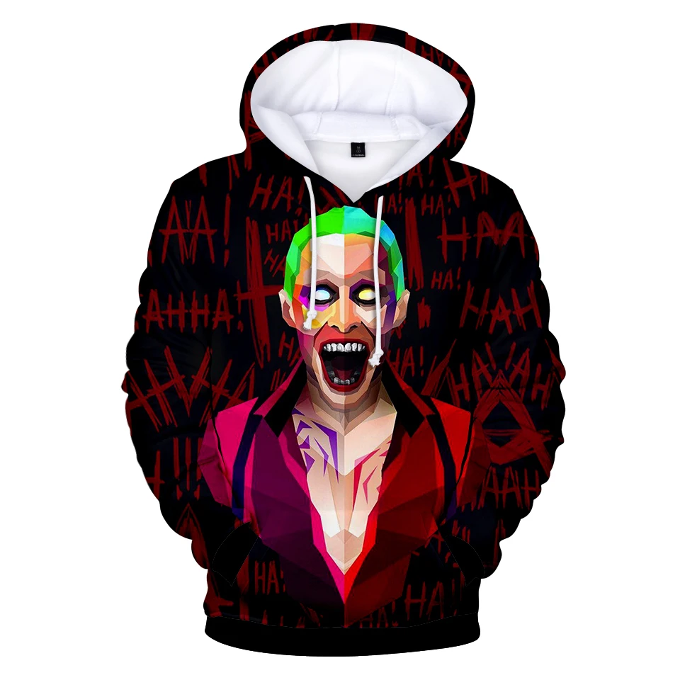

Joker 3D Print Sweatshirt Hoodies Men and Women Hip Hop Romeo HAHAHA Anime Harajuku Cartoon Streetwear Pullover For Tops Clothes