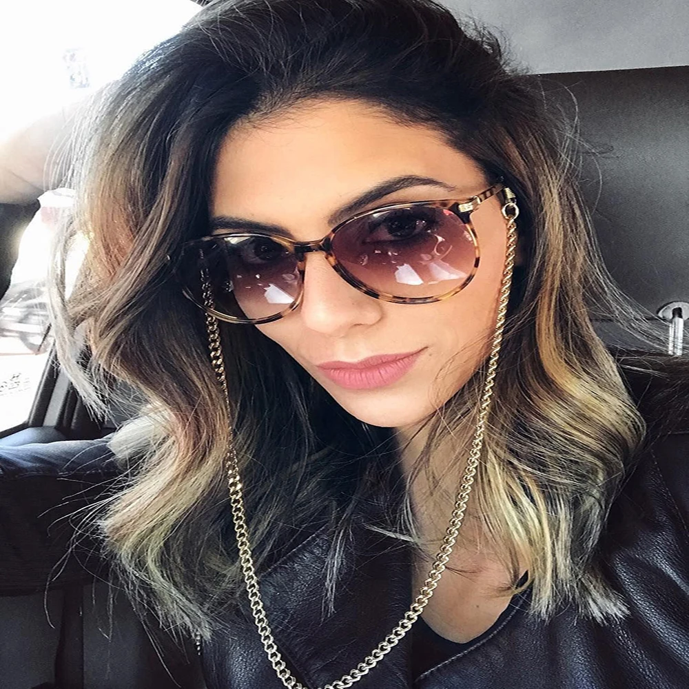 2019 дизайнерские оригинальные золотистые Нескользящие очки с цепочкой модные