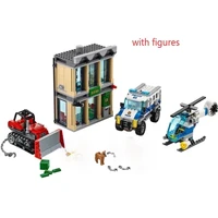 591pcs 10659 city series bulldozer gun bank 60140 childrens building block toy gifts