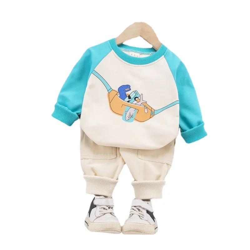 

Children Cotton Clothes New Spring Autumn Baby Girls Boy Cartoon T-Shirt Pants 2Pcs/Sets Toddler Casual Costume Kids Sportswear