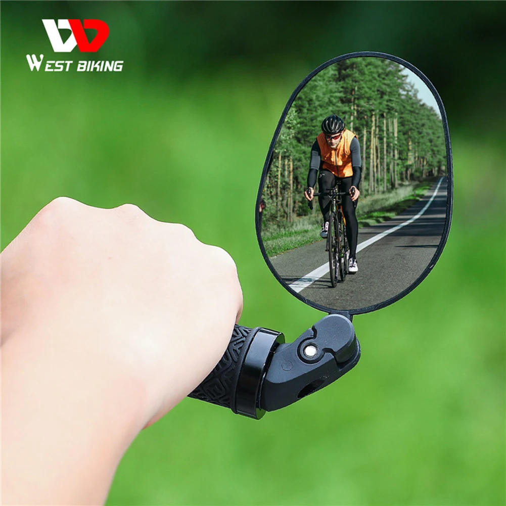 

Adjustable Bike Rearview Mirror Cycling Handlebar Wide Range Rear View Mirror with Reflector Bicycle Accessories
