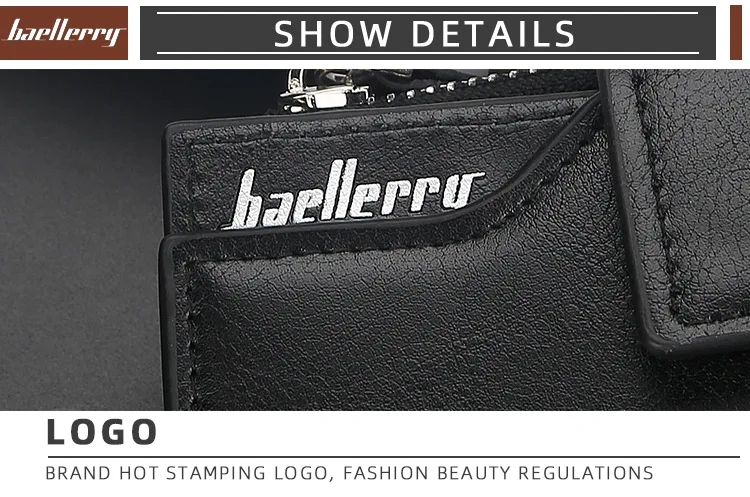 Baellerry Business Wallet Men Leather Men Wallets Purse Short Design Male Clutch Leather Wallet Mens Money Bag Quality Guarantee