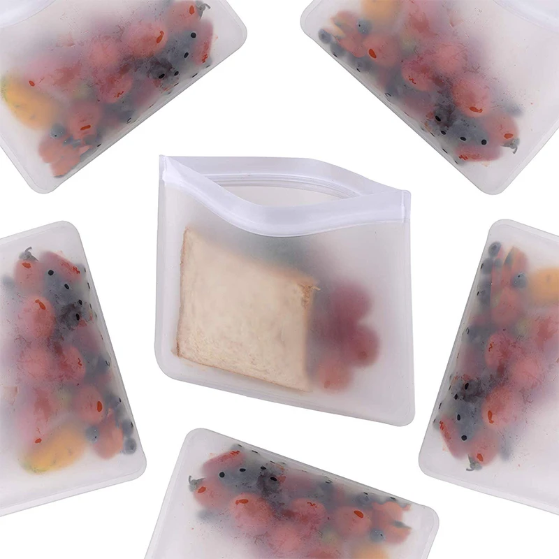 Многоразовые контейнеры с застежкой-молнией для хранения свежих продуктов