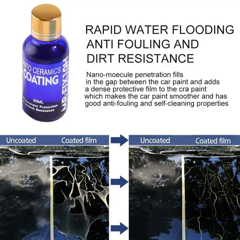 

30ml Automotive Plated Crystal 10H Hardness Body Protection Ceramic Coating Scratch Repair Polishing Agent Auto Accessories