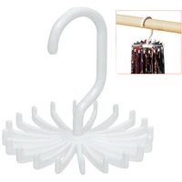portable 20 hooks multifunction hanger for ties scarves belts plastic wardrobe closet hanger organizer rotating storage rack