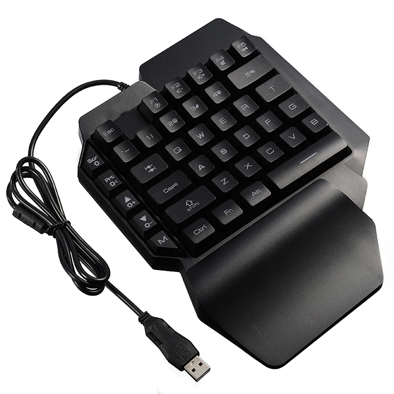 Большая игровая клавиатура MAYITR K15 с поддоном для одной руки встроенная поддержка