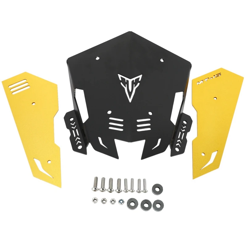 

Motorcycle Windshield Windscreen Kit Deflector Accessories with Motorcycle Air Intake Filter Cover Guard Protection