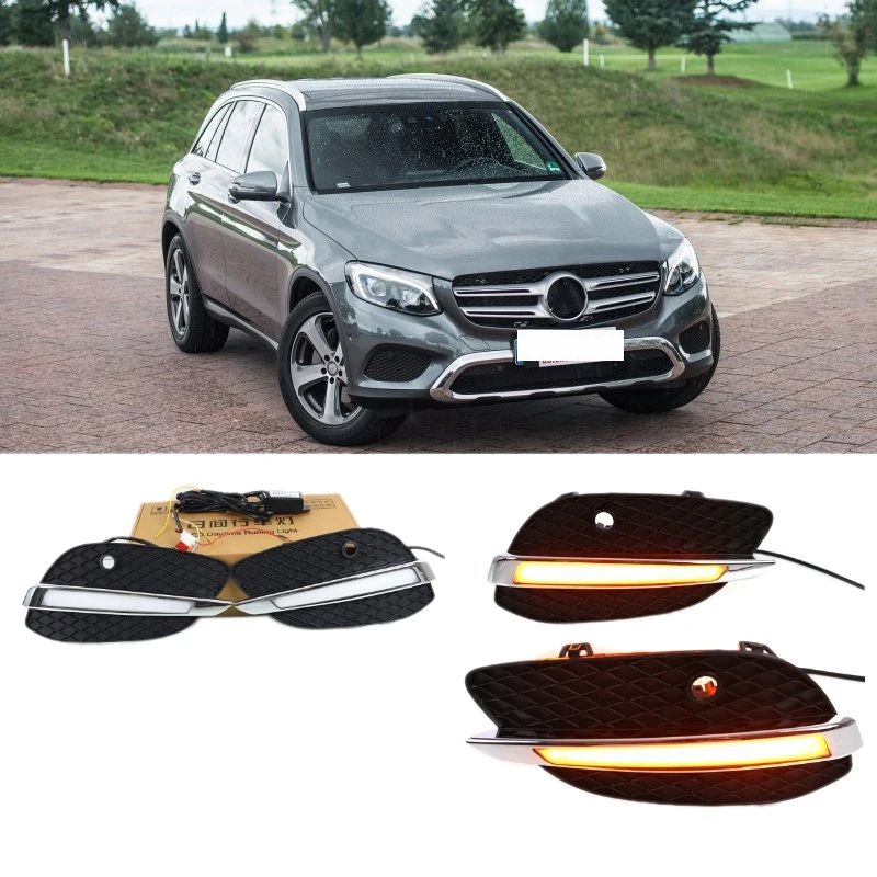 Для Mercedes-Benz GLC-Class X205 2015-2016 противотуманная фара Модифицированная желтая