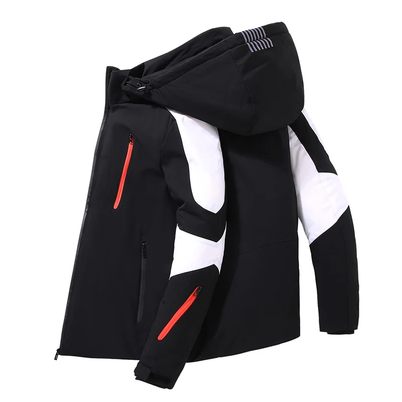 

Popular Logo Men's Down Jacket Handsome Thickened Warm Down Coat Youth Hooded Casual Outwear Men's Jacket Drop Shipping