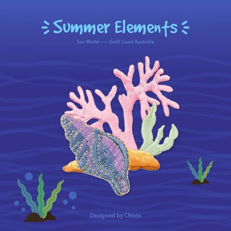 Нашивка с изображением животных морских рыб летняя 1 шт. | Дом и сад