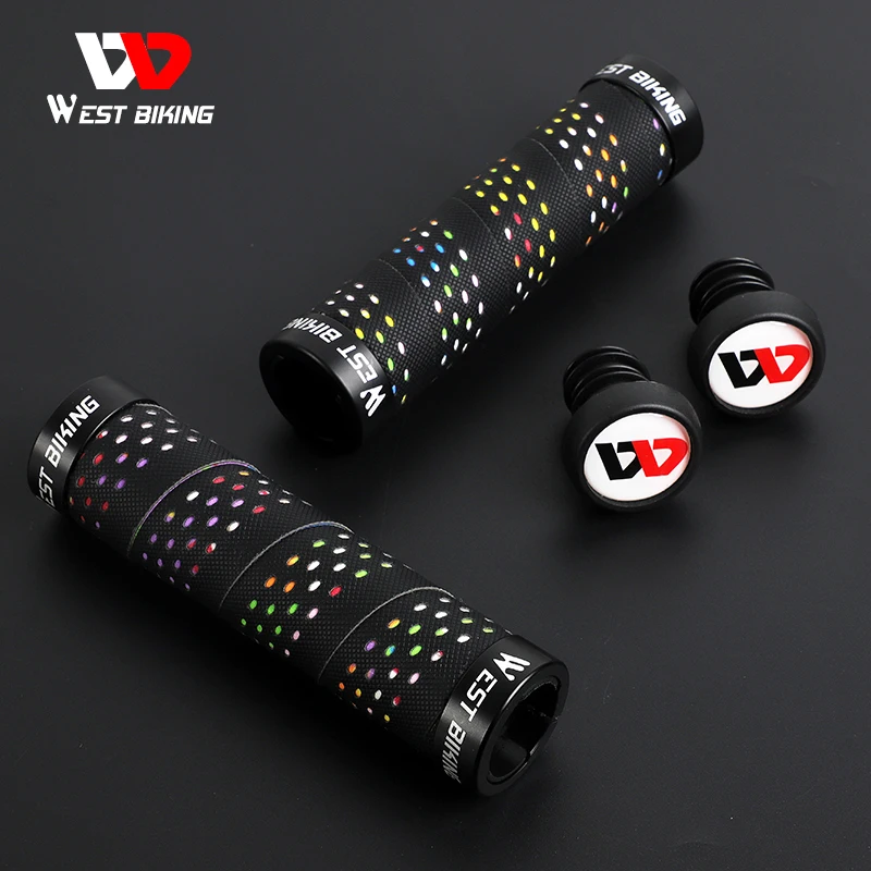 

WEST BIKING Bicycle Grips Anti-skid Ergonomic MTB BMX Handle Cover Lock-on Bike Bar Ends Handlebar Tape Wrap Cycling Accessories