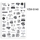 Наклейки для ногтей, с буквами на английском языке