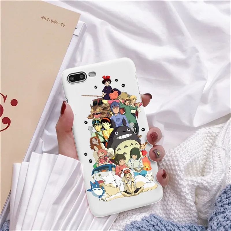 Bonito Тоторо, гибли Аниме Миядзаки Viagem de Chihiro Kaonashi Мягкий ТПУ Caso de Telefone кларо Para iPhone 7 8 Plus 6 5 Max 4