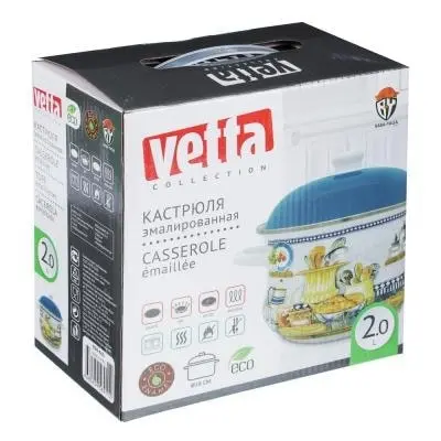 VETTA Хлеб Кастрюля эмалированная 18см 2 0л | Дом и сад