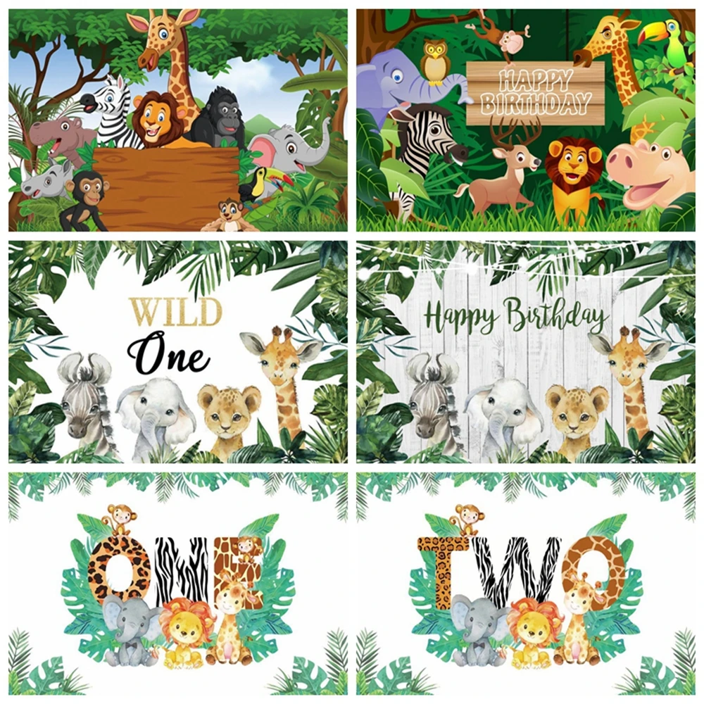 Yeele тропические джунгли лес диких животных для вечеринки в стиле сафари