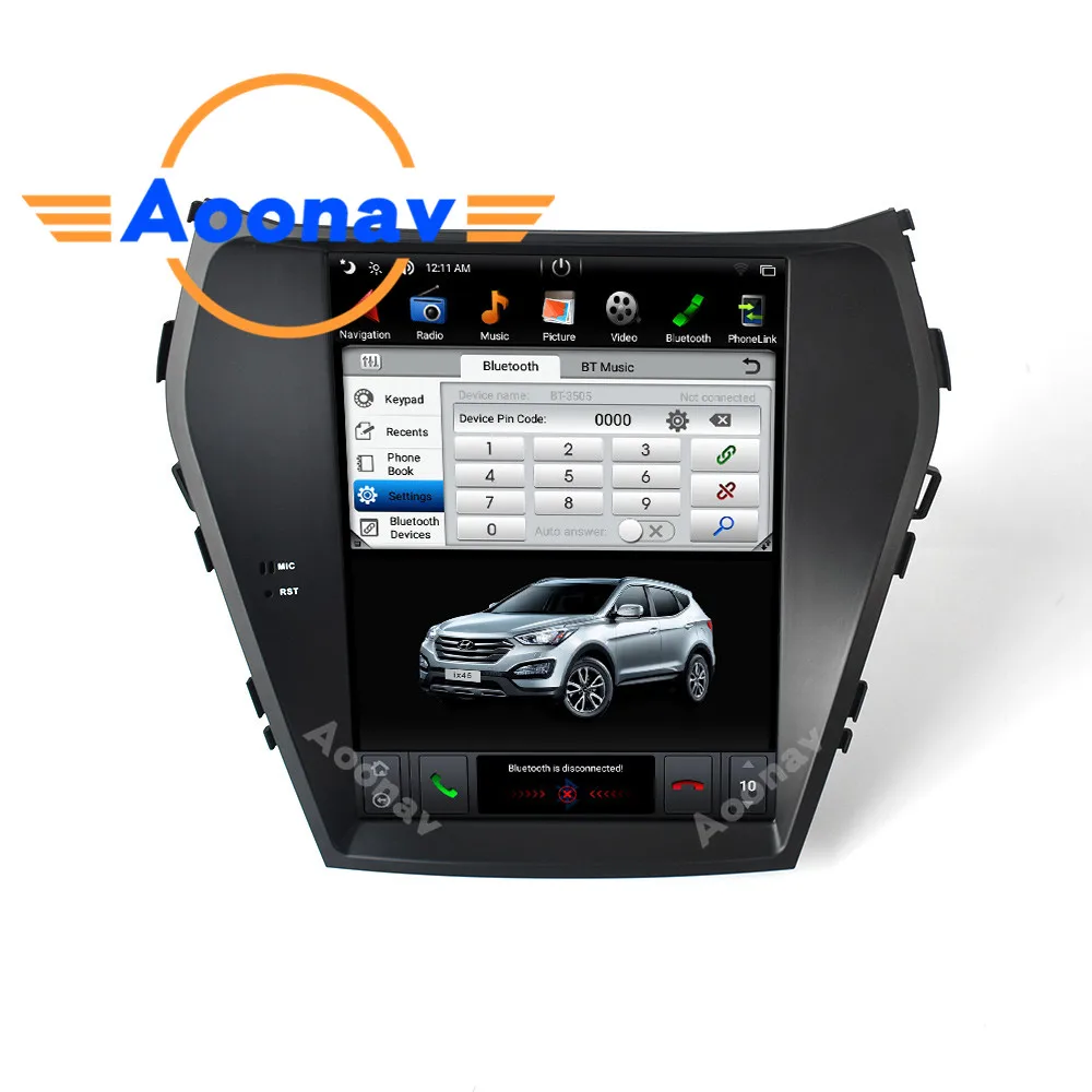 Автомобильный видеомагнитола мультимедийный плеер с GPS навигацией для Hyundai IX45/Santa