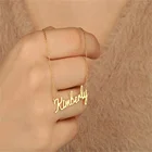 Ожерелье с именной табличкой из нержавеющей стали, ювелирное изделие с именем на заказ, кулон, женский очаровательный чокер, детский ошейник, персонализированные подарки для друга