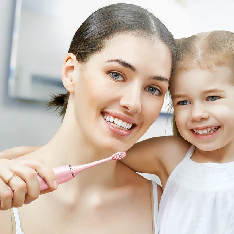 

Electric Toothbrush Ultrasonic Brush IPX7 Waterproof USB Charger 4 Modes Recharge Sterilization Sonic Toothbrush