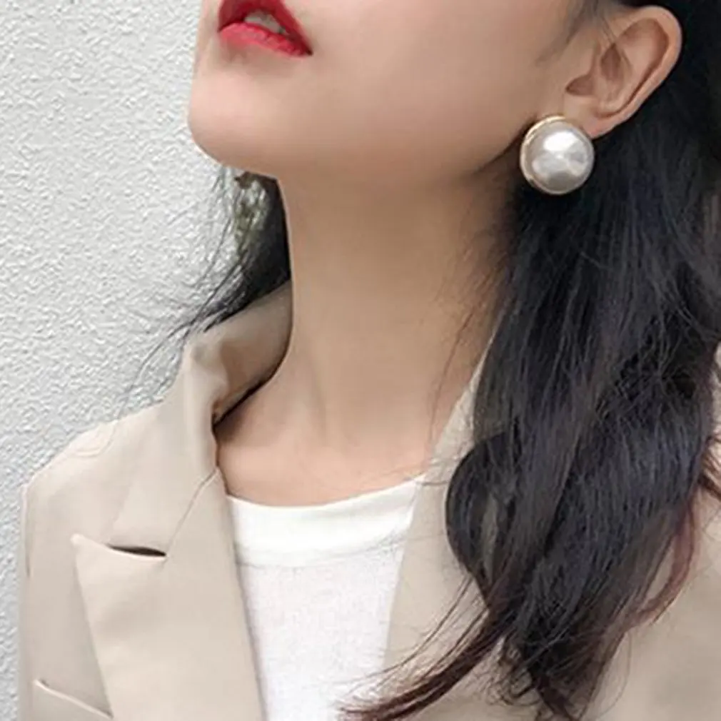 2020 Новые простые женские серьги с жемчугом корейские темпераментные на