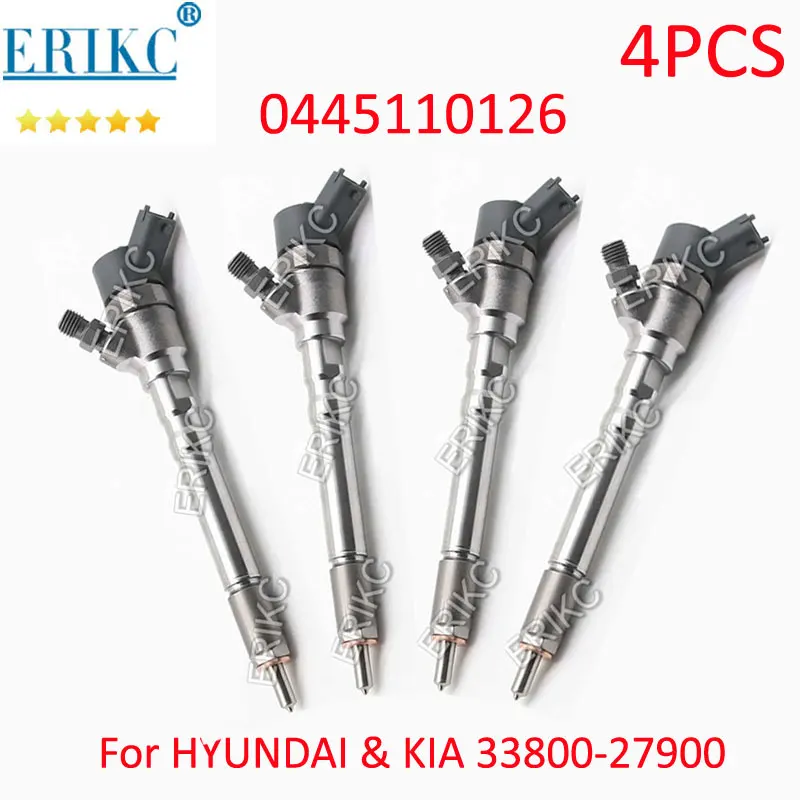 4шт. 0445110126 Дизельный инжектор 33800-27900 5263319 Форсунка распылителя топлива 0 445 110 126 для