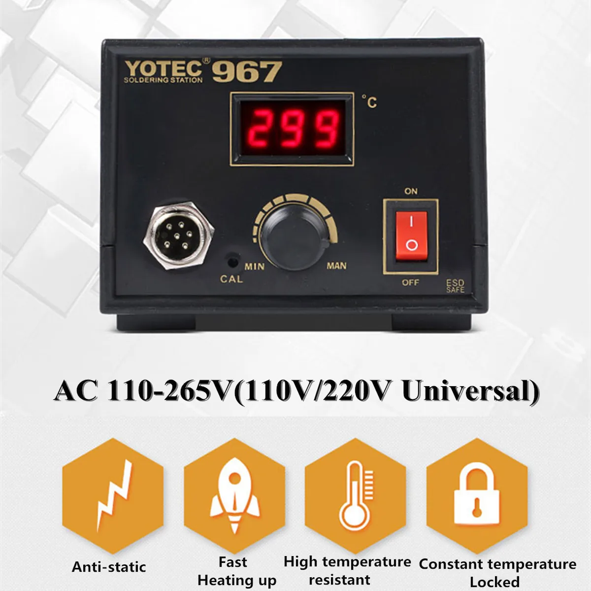 Паяльная станция 967 SMD паяльная с цифровым дисплеем и электрическим