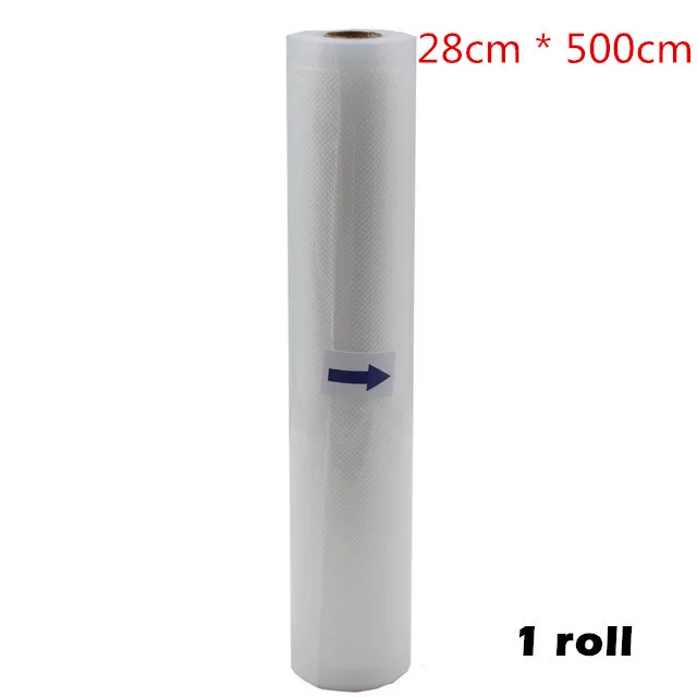 28cm x 500cm(1 roll) 220 В/110 в бытовой пищевой вакуумный упаковщик упаковочная машина пленка упаковщик вакуумный упаковщик в том числе 10 шт пакетов - Цвет: 28cm x 500cm(1 roll)