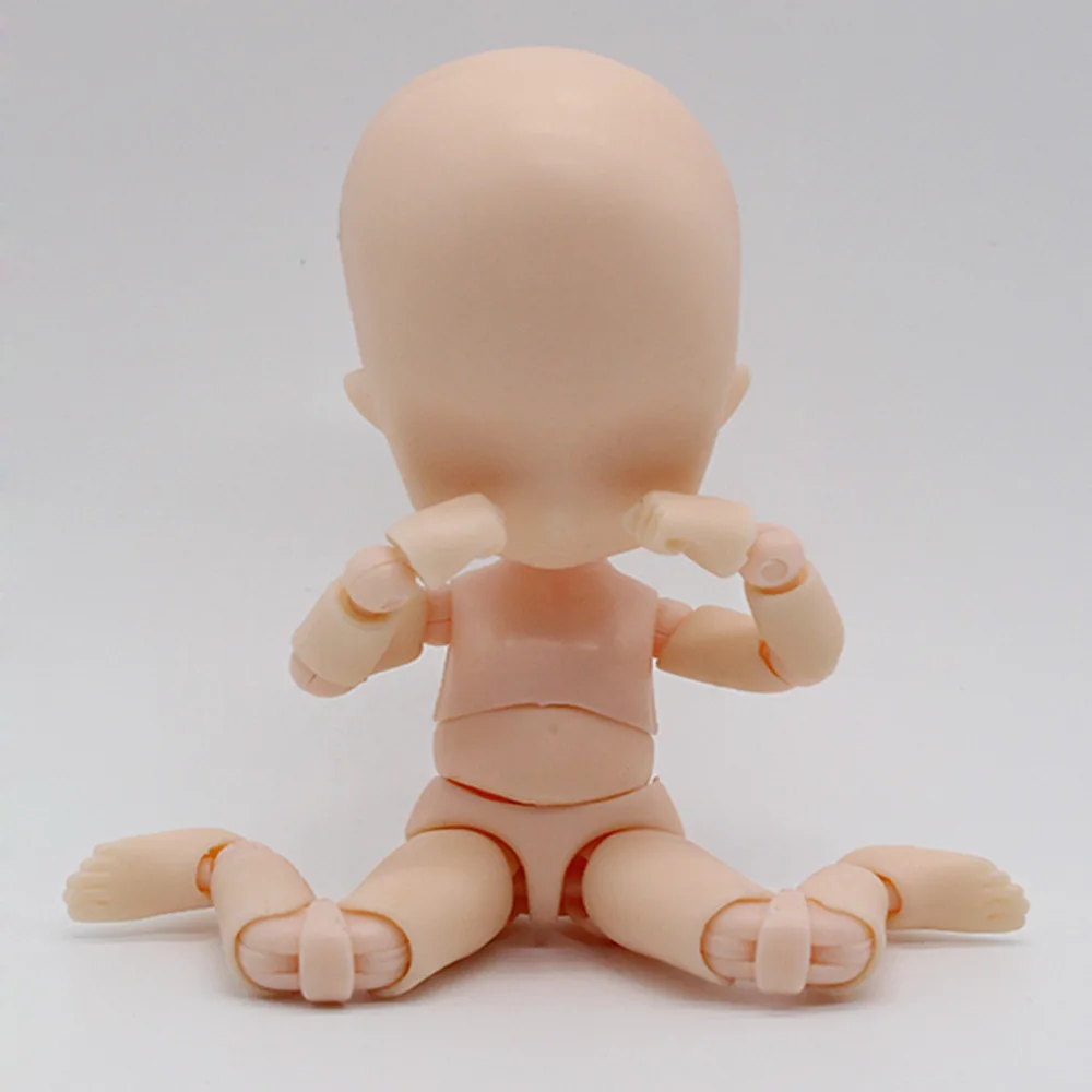 moveable bjd doll joint body with stand fashion diy prop 15cm 112 nude baby dolls toys mini baby action figure toys free global shipping