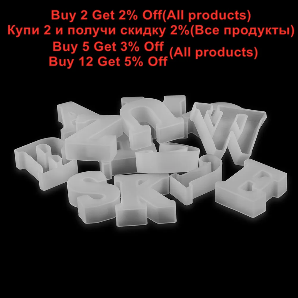 26 styles Letter Mold Alphabet Number Silicone Molds Crystal Glue Epoxy Resin Casting For DIY Jewelry Making Accessories |
