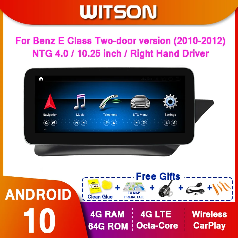WITSON Android 10 0 8 ядерный новый автомобильный мультимедийный плеер для Benz E класс
