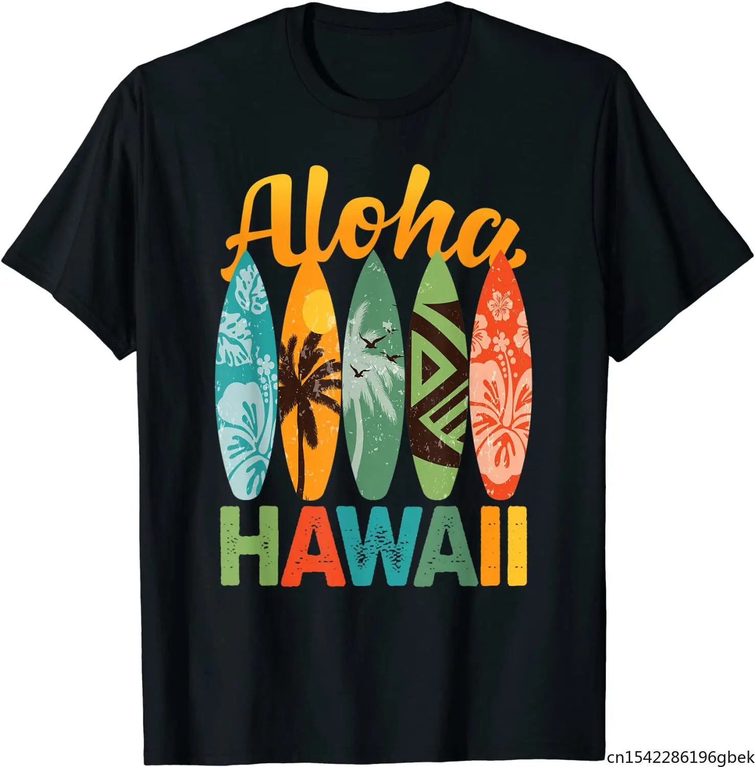 

Retro Hawaiian Surfboard Aloha Hawaii Trip T-Shirt