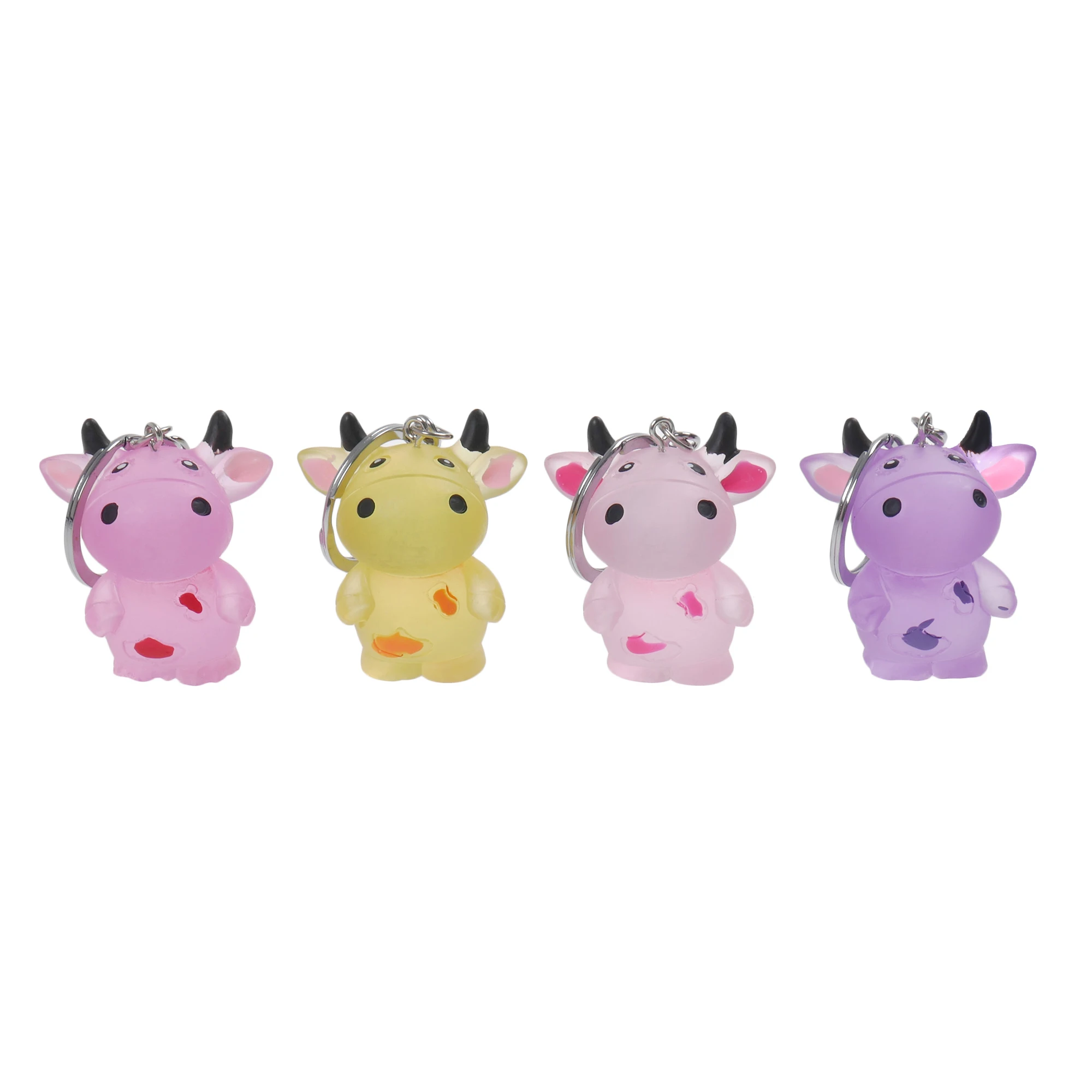 

Cute Cow Keychain Alloy Key Ring Cartoon Animal Bag Pendant 2021 Year Of The Ox New Year Gift Keychains