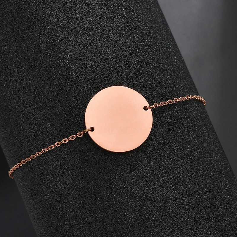 Браслет-цепочка UZone из нержавеющей стали с гравировкой имени даты и фото |