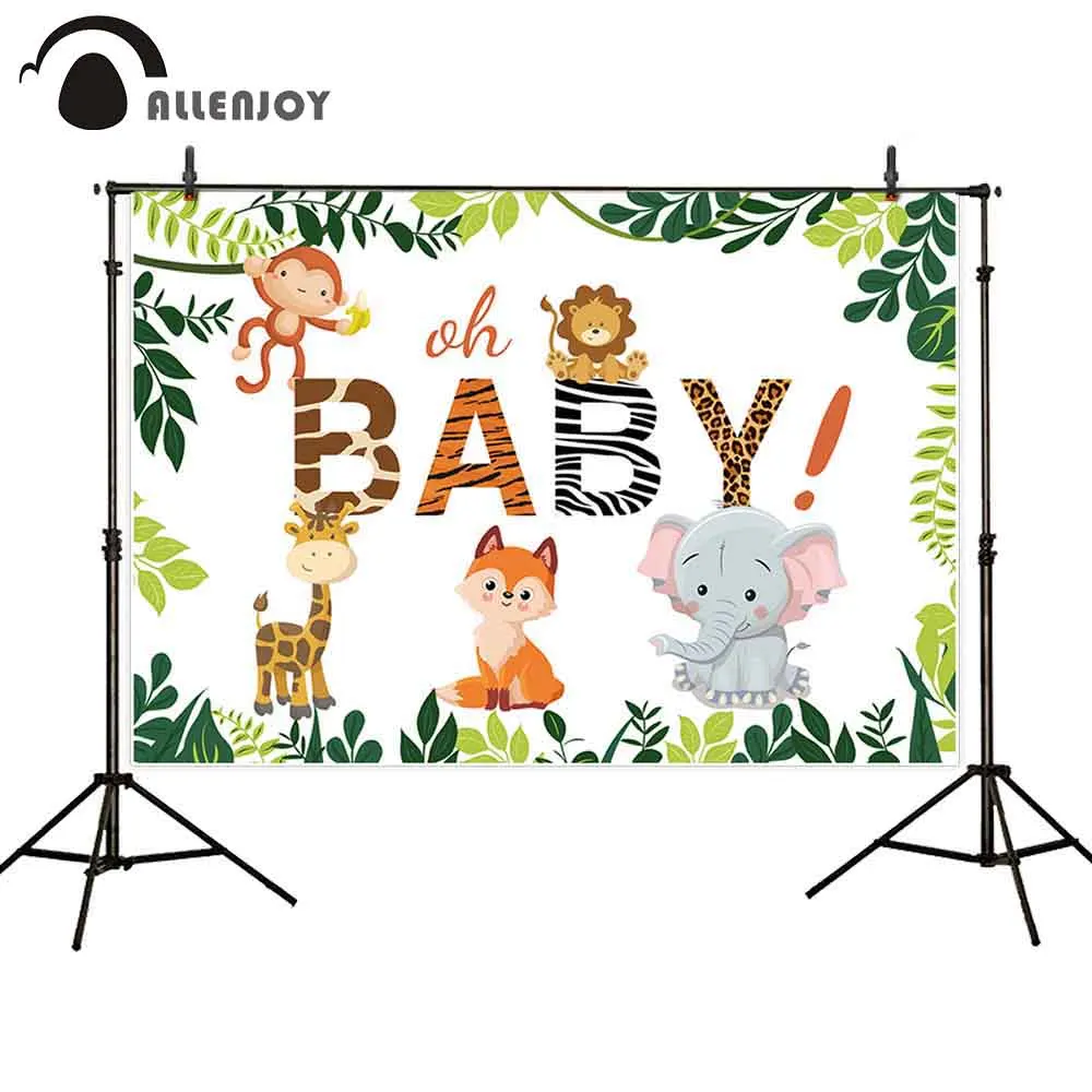 Allenjoy для вечеринки в стиле сафари декорации джунгли листья Слон Олень Лев дикие