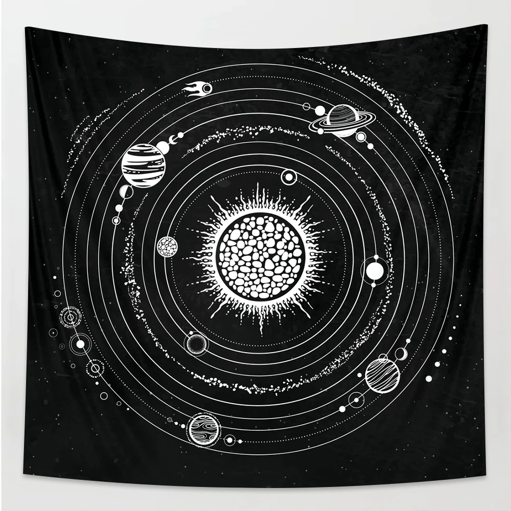 Гобелен Sun гобелен с Луной домашний декор Мандала настенная ткань коврик для йоги