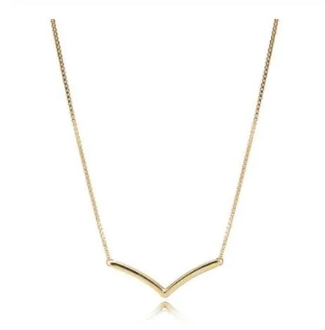 

Original 925 Sterling Silver pan Necklaces Shimmering Wish With Crystal Necklace For Women Wedding Gift Fine Jewelry